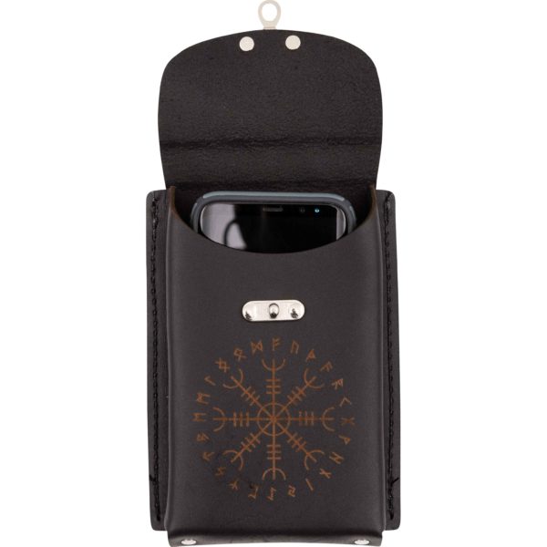 Helm of Awe Leather Phone Holder