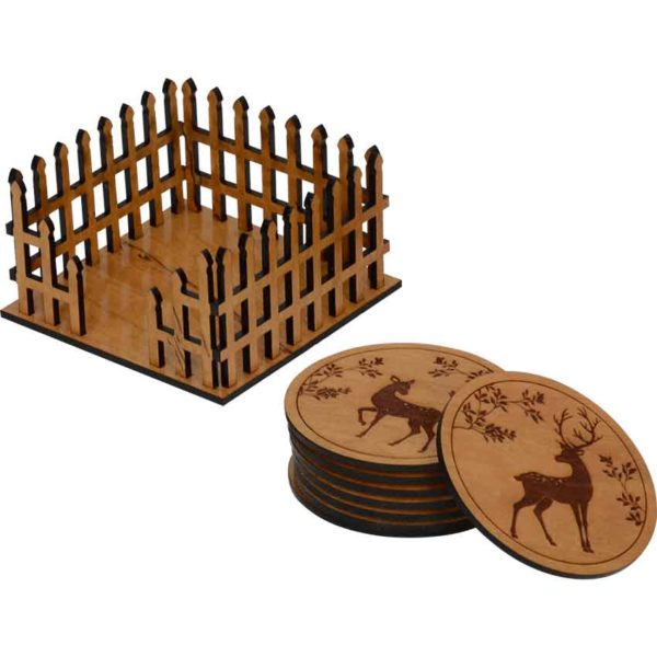 Woodland Deer Coaster Set