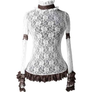 Steampunk Floral Lace Top