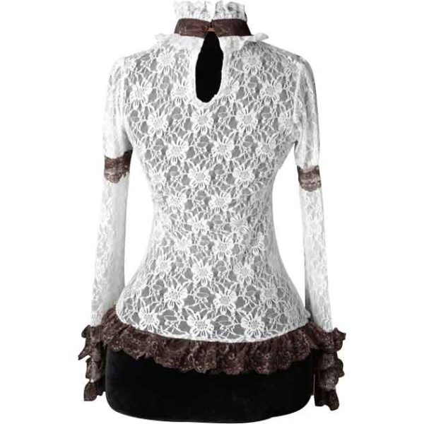 Steampunk Floral Lace Top