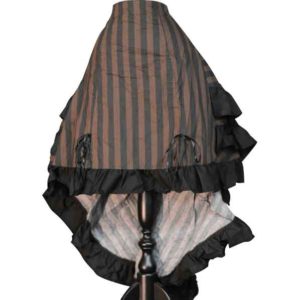 Steampunk Striped High Front Bustle Skirt