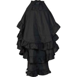 Gothic Black High Front Bustle Skirt