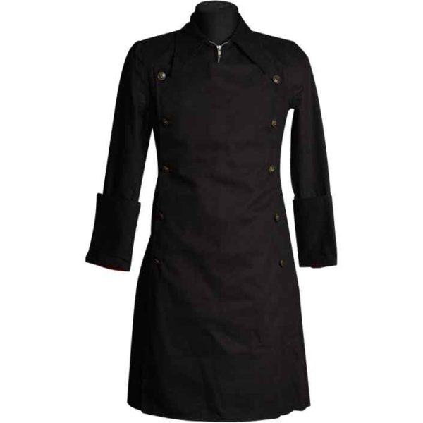 Gothic Black Officer Coat