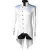 Gothic White Satin Regal Tailcoat Shirt