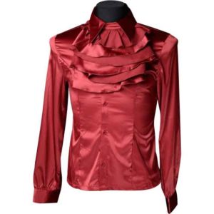 Gothic Red Satin Marquis Shirt