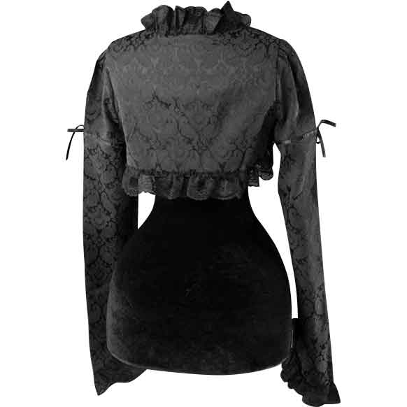 Black Brocade Bolero Jacket