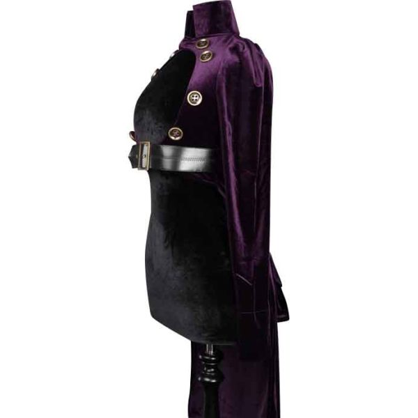 Purple Steampunk Openbust Tailcoat