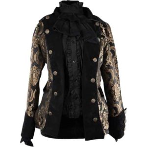Gold Brocade Lady Pirate Jacket