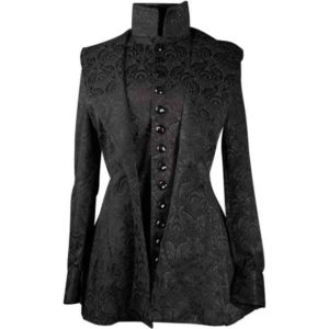 Black Brocade Countess Jacket