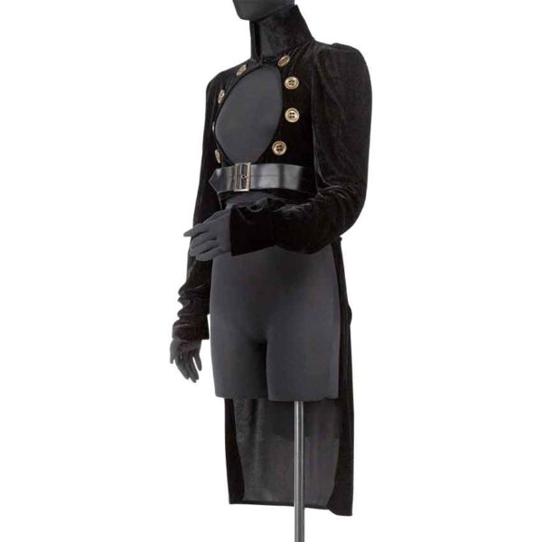 Black Steampunk Openbust Tailcoat