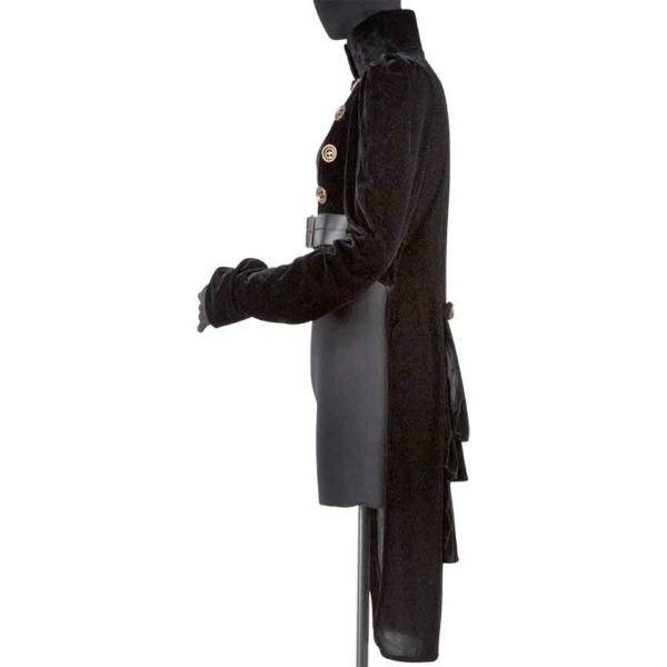 Black Steampunk Openbust Tailcoat