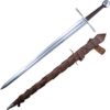 Two Handed Templar Sword With Scabbard and Belt