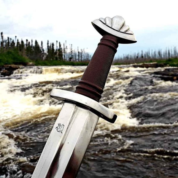 Five Lobe Viking Sword With Scabbard and Belt