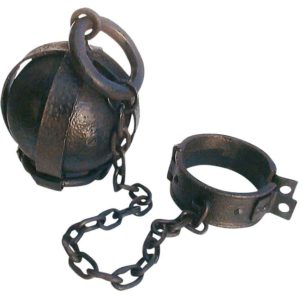 Prison Dungeon Ball and Chain Leg Shackles