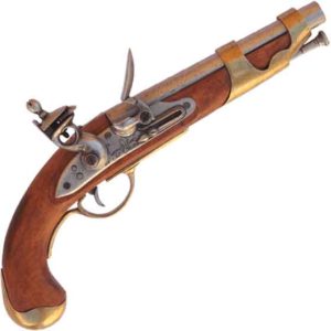 Brass 1800 French Cavalry Flintlock Pistol