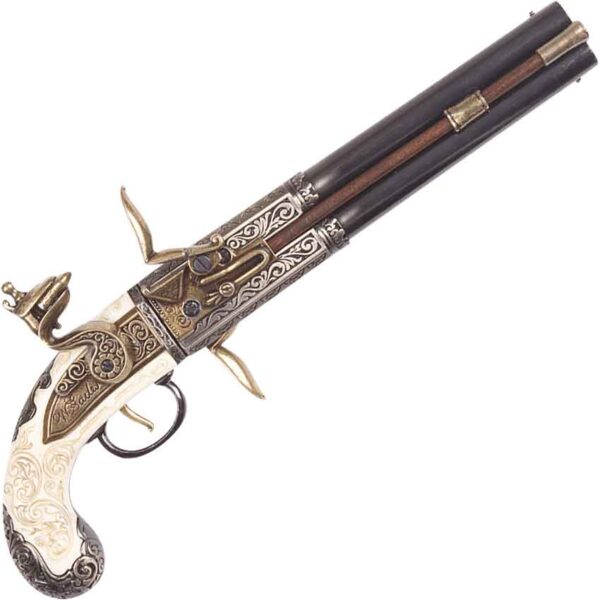 Black Brass 1750 Double Barrel Flintlock