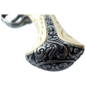 Triple Barrel Revolving Ivory Grip Flintlock Pistol