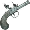 18th Century Replica Flintlock Pistol Pewter