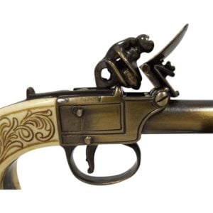 18th Century Replica Flintlock Pistol Brass
