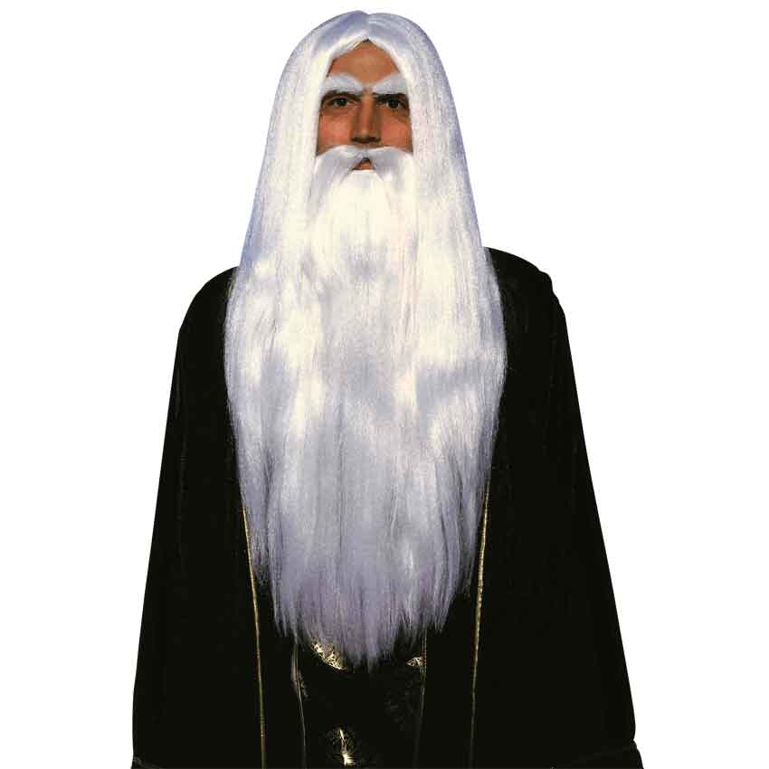Merlin's Wizard Wig and Beard Set Merlin's Wizard Wig and Beard Set