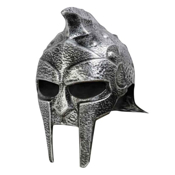 Silver Gladiator Costume Helmet