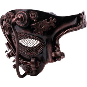 Bronze Steampunk One Eye Mask