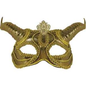 Glittering Gold Faun Mask