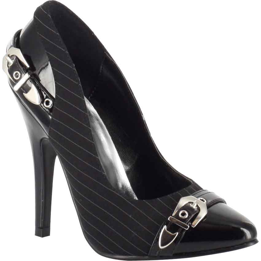 black and white tuxedo heels
