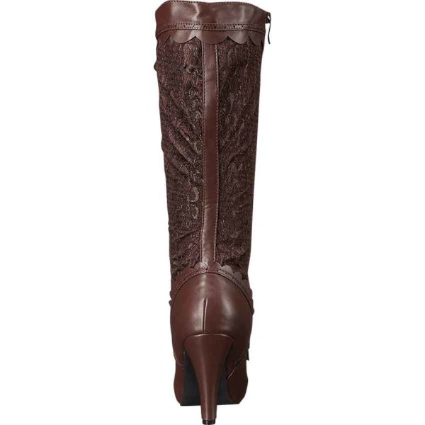 Lady Alexia Lace Panel Boots