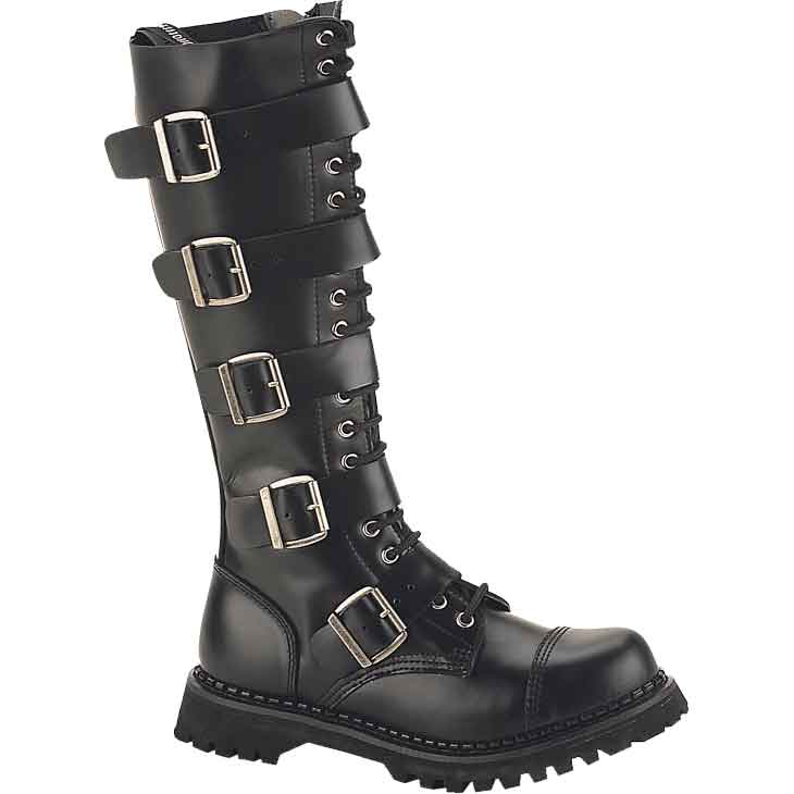 Goth Metal Toeed Boots