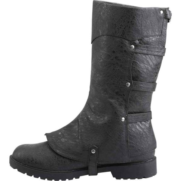 Two Piece Buckled Boots