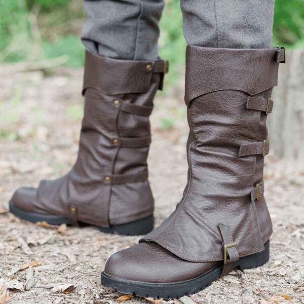 Two Piece Buckled Boots