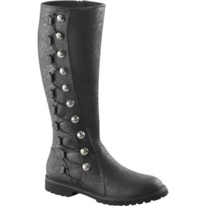 Gothic Lace Up Button Boots