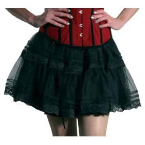 Gothic Lace Trimmed Skirt