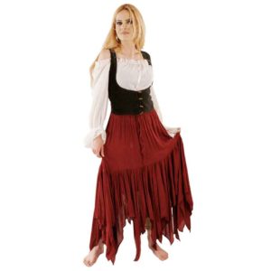 Medieval Blouse with Lace Sleeve Cuffs