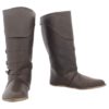 Mid Calf Leather Boots