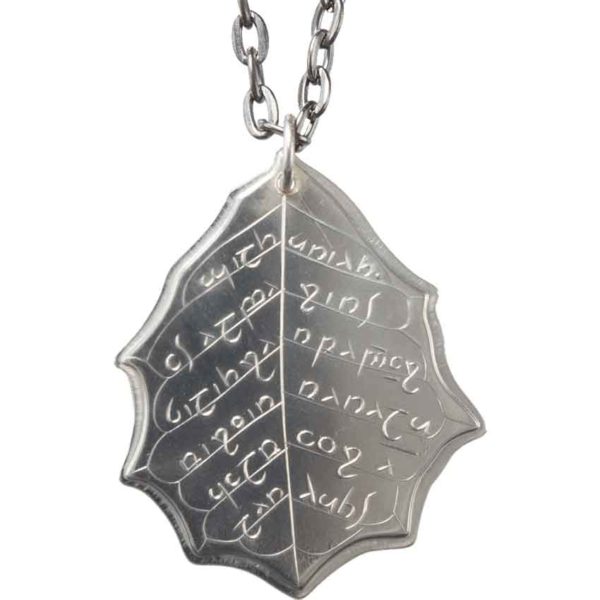 Elvish Leaf of Winter Necklace