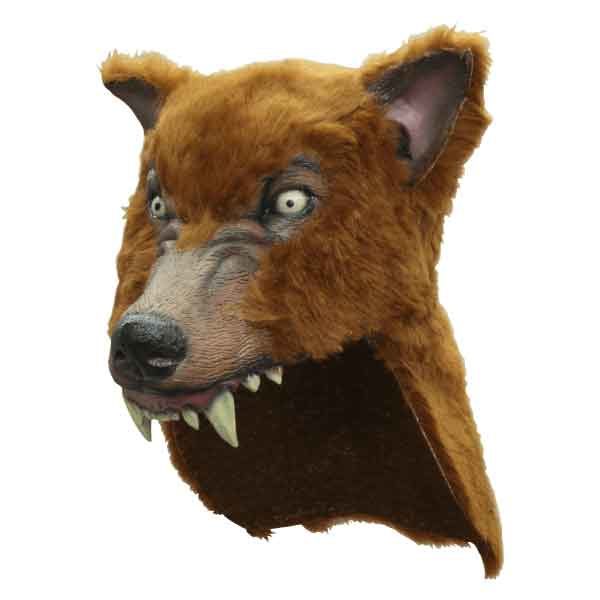 Brown Wolf Head Mask