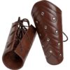 Brown Studded Leather Bracers