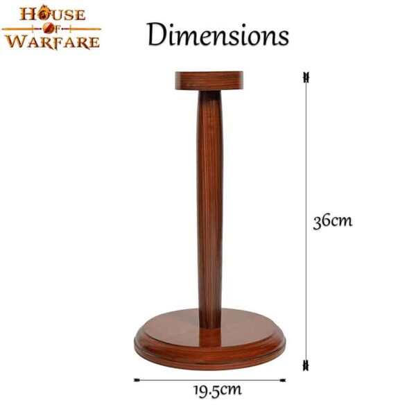 Chestnut Finish Helmet Stand