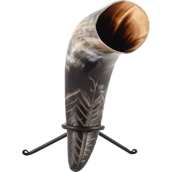 Harvest Drinking Horn with Stand