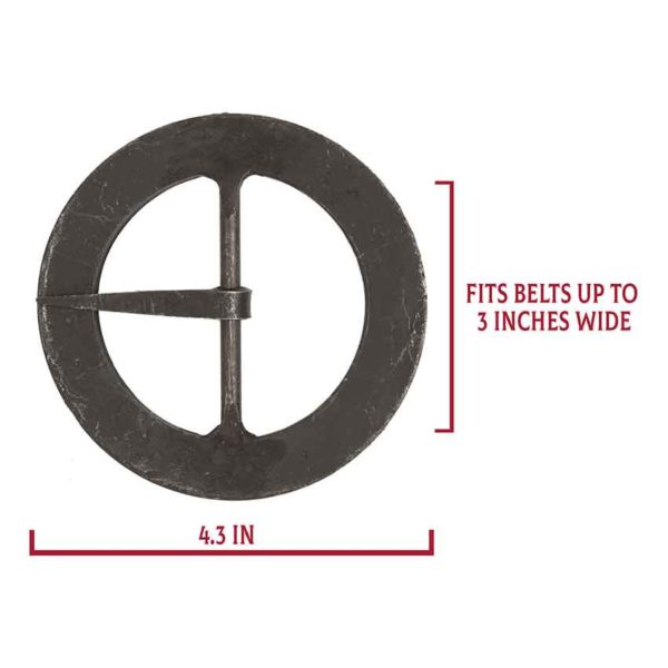 Hand-Forged Black Round Buckle