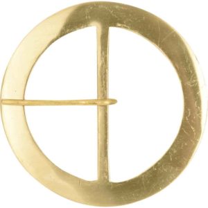 Round Brass Belt Buckle - 3 Inch