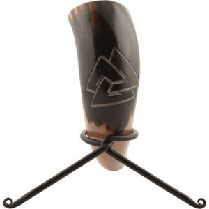 Valknut Drinking Horn with Stand