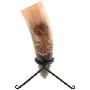 Hammer of Thor Drinking Horn with Stand