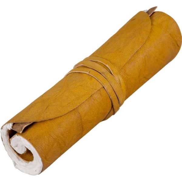 Yellow Rolled Leather Journal
