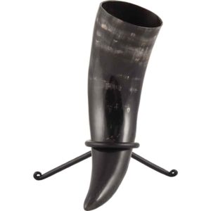 Large Helm of Awe Drinking Horn with Stand