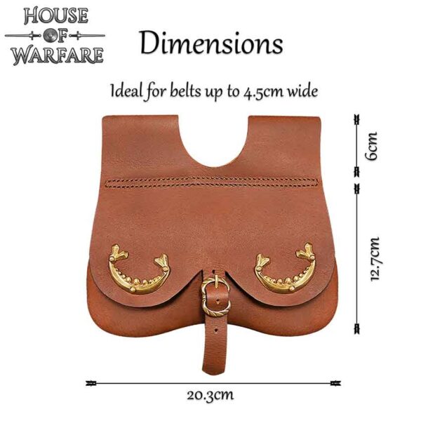 Ornate Medieval Pouch - Brown