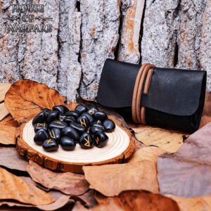 Viking Runes with Leather Pouch