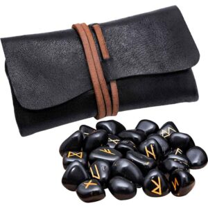 Viking Runes with Leather Pouch